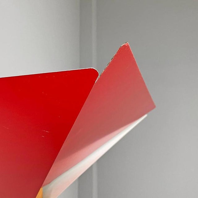 Italian Modern Floor Lamp in Red Metal, 1970s For Sale - Image 9 of 18