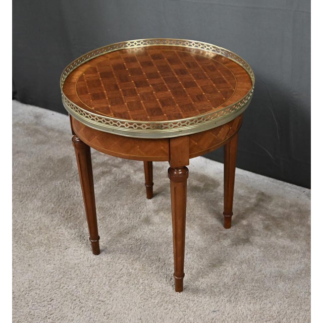 Small Marquetry Hot Water Bottle Table, 20th Century For Sale - Image 4 of 14