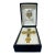 Fabergé Jeweled Cross Pendant/Brooch With Original Velvet Presentation Box For Sale