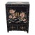 Vintage Chinese Asian Black Lacquer Chinoiserie Cabinet Side Table For Sale