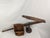19th Century American Primitive Wooden Grain Scoop With Folding Support Arm & Iron Hanger For Sale - Image 14 of 18