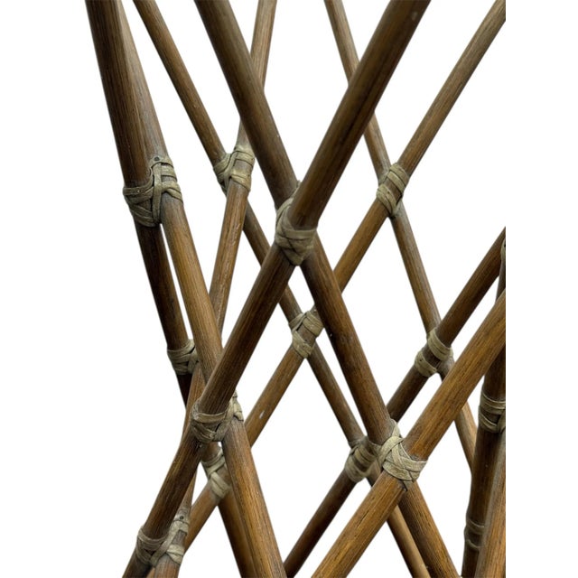 Contemporary McGuire Organic Modern Rattan Side Table For Sale - Image 3 of 4