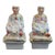 Miniature Sitting Man Porcelain Incense Burner Scent Bottle Figurine Pair For Sale