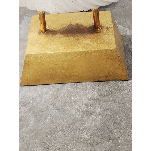Decorative Gilt Metal Ammonite Motif Table Lamps-a Pair For Sale - Image 12 of 14