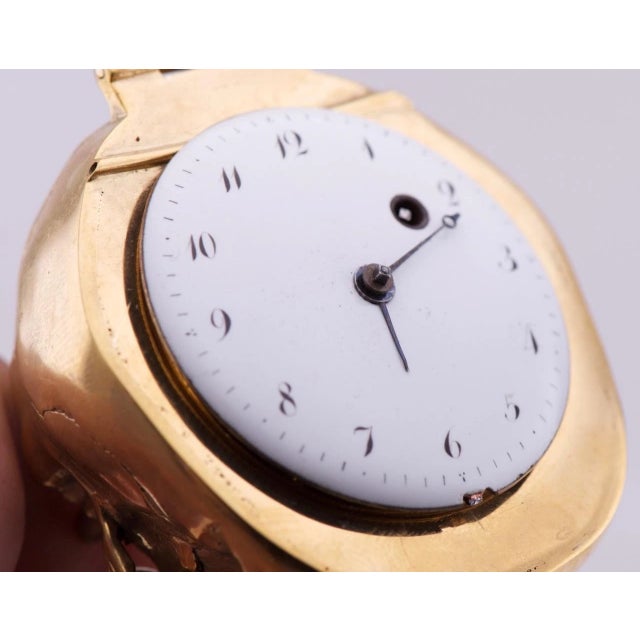 Desk Clock French Ormolu Gilt Bronze Verge Fusee Memento Mori Skull Bones For Sale In Dallas - Image 6 of 17