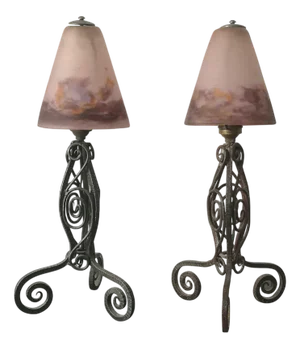 Table Lamps from Muller Frères, 1890s, Set of 2