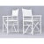 Set of 4 Vintage White Rattan Bamboo Canvas Sling Folding Directors Chairs For Sale - Image 13 of 16