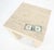 Travertine 14x14 Square Top Side End Table Stand Italian Mid Century Modern MINT For Sale - Image 6 of 10