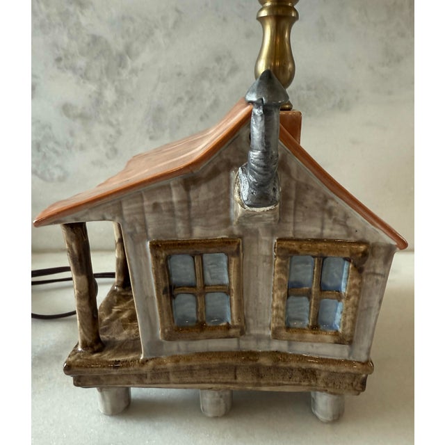 Vintage Louisville Stoneware Cabin Table Lamp For Sale In Austin - Image 6 of 12
