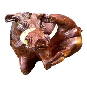 Vintage Hand Carved Wild Boar