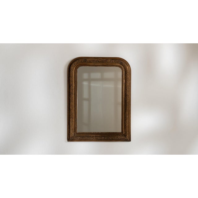 19th Century 19th Century France Antique Gold Carved Giltwood Mirror For Sale - Image 5 of 7