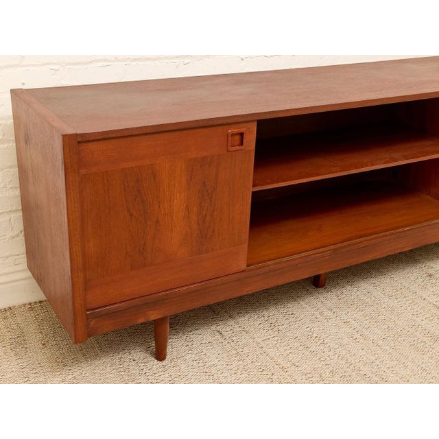 Vintage Teak Credenza With Two Sliding Doors For Sale - Image 9 of 12