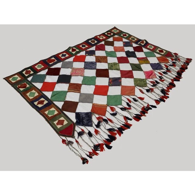 Vintage Embroidered Uzbek Wall Hung Patchwork Tapestry, 1920s For Sale - Image 3 of 12