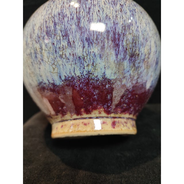Chinese Ceramic Vase Jun Ware Flambé Glaze Porcelain Vase For Sale - Image 11 of 11
