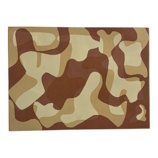 Original Unframed French Modern Style Abstract Monotype by Merrill Bullis Titled “Bain De Soleil” For Sale