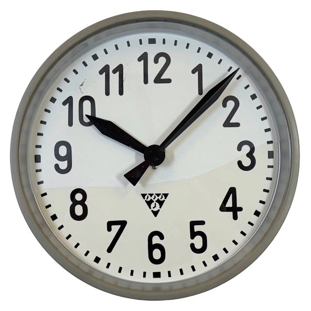 Industrial Factory Wall Clock from Pragotron, 1960s For Sale