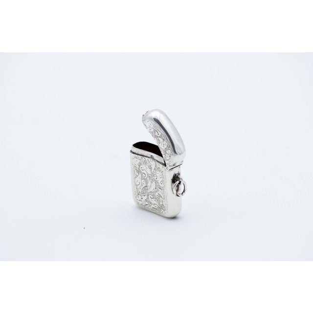 Silver Matchbox with Plant Engravings For Sale - Image 3 of 3