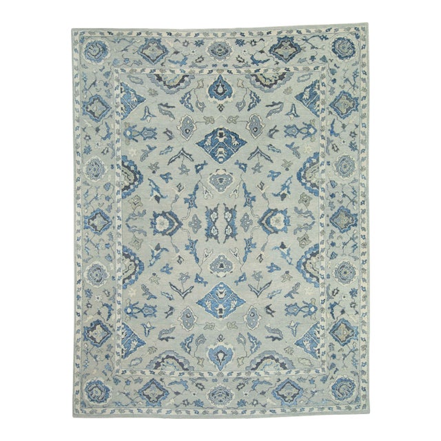 Turkish Oushak Rug 12'6" x 16'4" #18504 For Sale