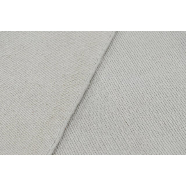 Textile Rug & Kilim’s Oversized Textural Rug in Light Gray Tones & Striae For Sale - Image 7 of 7