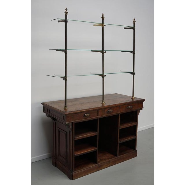 Antique 19th Century French Oak Shop Counter Cabinet For Sale - Image 8 of 18