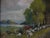 Late 20th Century Continental Landscape Titled Sheppard Signed Oil on Canvas For Sale - Image 14 of 14