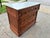Victorian 19th Century American Flame Mahogany Veneer Marble Top Commode Chest For Sale - Image 3 of 18