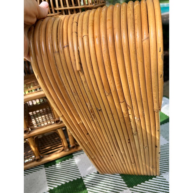 Boho Chic Vintage Italian Pencil Reed Wine Rack For Sale - Image 3 of 5