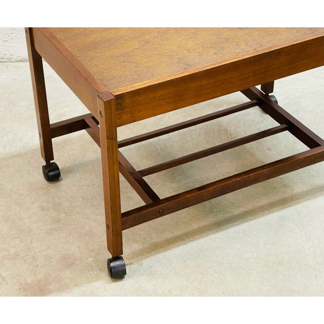 Mid-Century Modern Vintage 1960s Rolling Utility Cart For Sale - Image 3 of 7