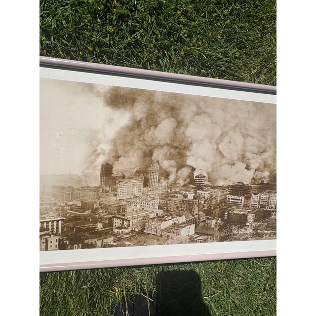 Panoramic Photo of San Francisco Fire April 16, 1908 For Sale - Image 4 of 7