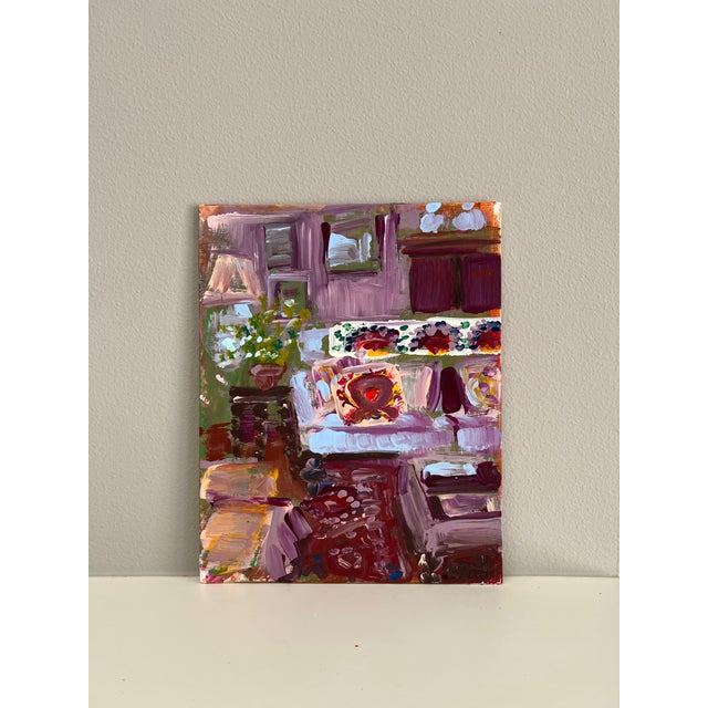 2020s "Suzani" Original Colorful Painting by Shann Spishak For Sale - Image 5 of 6