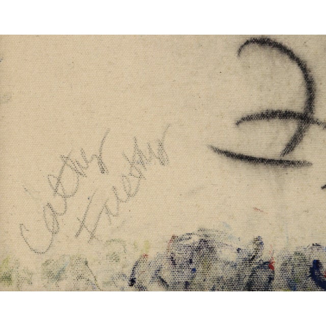 Vertical Abstract With Blue and Green by Catherine Freethy For Sale - Image 10 of 11