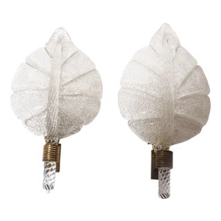 Murano Glass Sconces attributed to Barovier E Toso, 1960s, Set of 2 For Sale