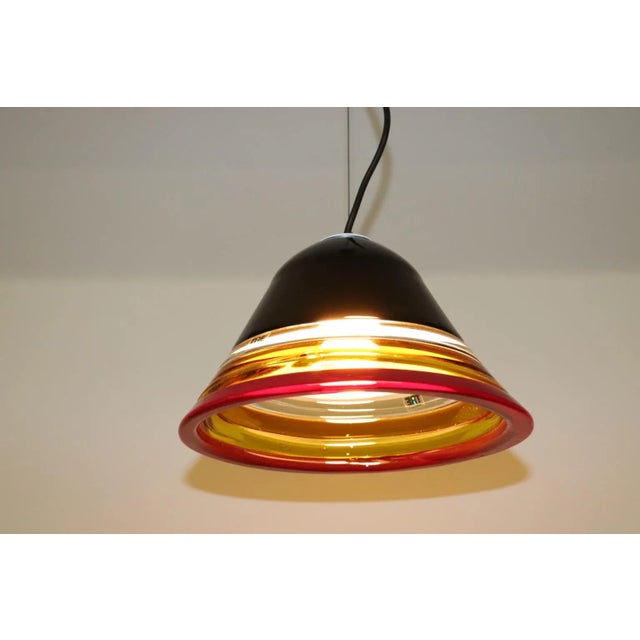 Glass Mid-Century Modern Murano Glass Pendant Lamp For Sale - Image 7 of 9