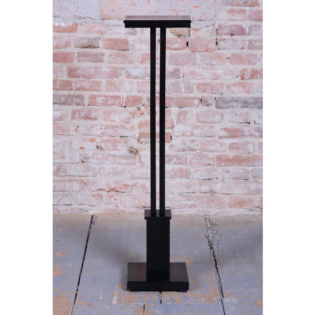 Art Deco Oak Pedestal, Czech, 1920s For Sale - Image 3 of 10
