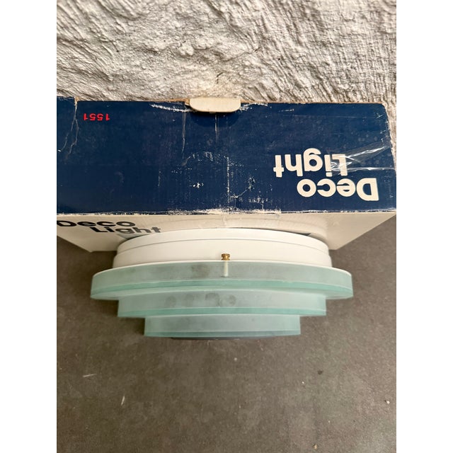 1980s lco Deco Light 1551 Black Art Memphis Post Modern Wall Sconce For Sale - Image 4 of 7
