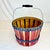 1980s America Arts & Crafts Patriotic Maple Slats Orchard Gathering Basket For Sale - Image 4 of 10