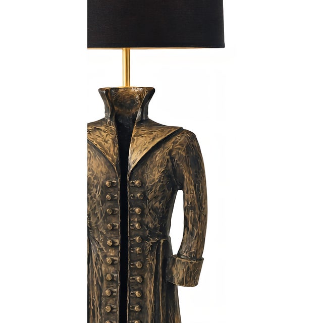Contemporary Bronze Coat Table Lamps with Brass Bases from Justfurnituress SRL, Set of 2 For Sale - Image 3 of 15