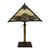 Bradley Hubbard Bradley & Hubbard Arts & Crafts 4-Panel Floral Overlay Slag Glass Lamp C1920 For Sale - Image 4 of 9