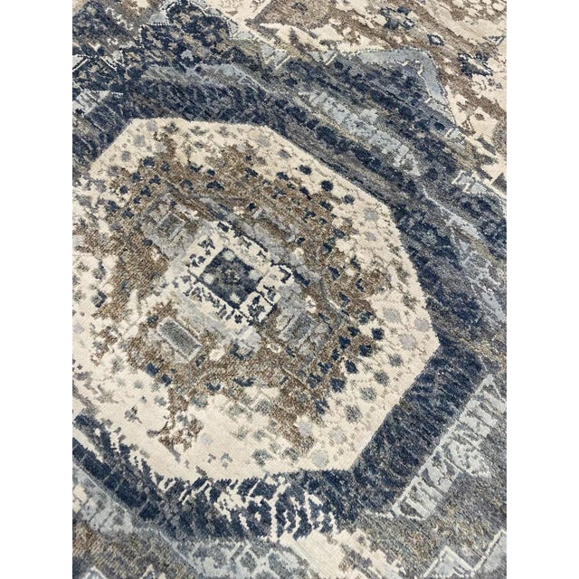 Traditional 2020s Hand Knotted Wool & Silk Runner. 02'07" X 14'03" For Sale - Image 3 of 5