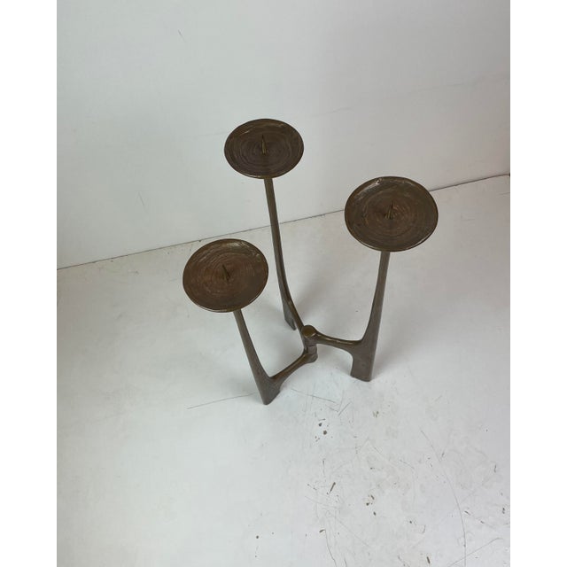 Brutalist Floor Candleholder by Michael Harjes, Germany, 1960 For Sale - Image 4 of 15