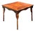 Vintage Dark Bamboo Parquetry Square Game Table For Sale
