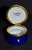 VTg. Ashley Enamel's Trinket Box Hand Painted Kestrel Hawk Bird of Prey Blue For Sale - Image 11 of 11