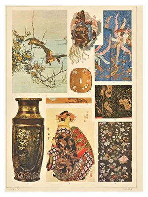 A. Alessio, Decorative Motifs: Japanese, Chromolithograph, Early 20th Century