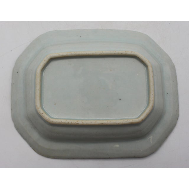 Mid-Late 19th Century Chinese Export Blue & White Small Serving Dish or Platter For Sale - Image 4 of 5