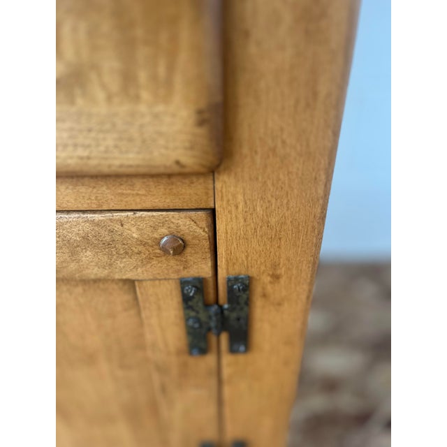 Vintage Maple Drop Leaf-Sideboard Credenza Bar For Sale - Image 12 of 13