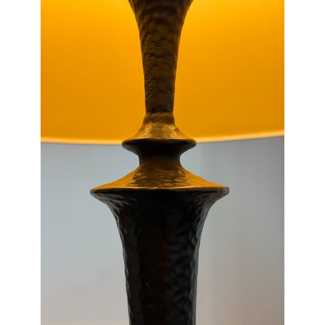 Rustic Pottery Barn Hammered Metal Floor Lamp For Sale - Image 3 of 12