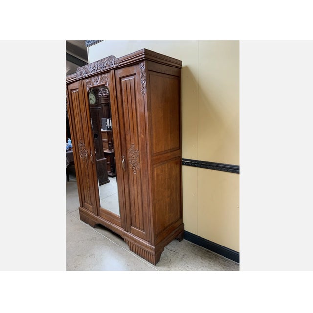 Vintage Art Deco Wardrobe, 1930 For Sale - Image 4 of 11