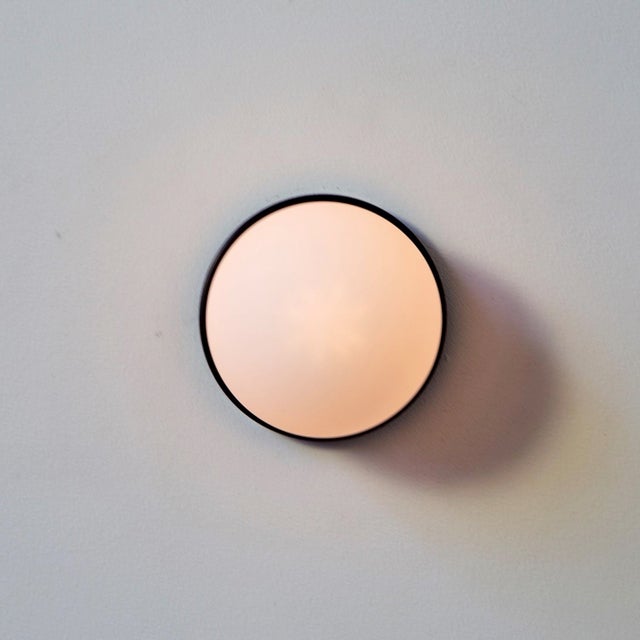 Modern Globe Sconce Black, Modern, 5 Inch Glass Globes, by Research.Lighting, Modern, Minimal For Sale - Image 3 of 9
