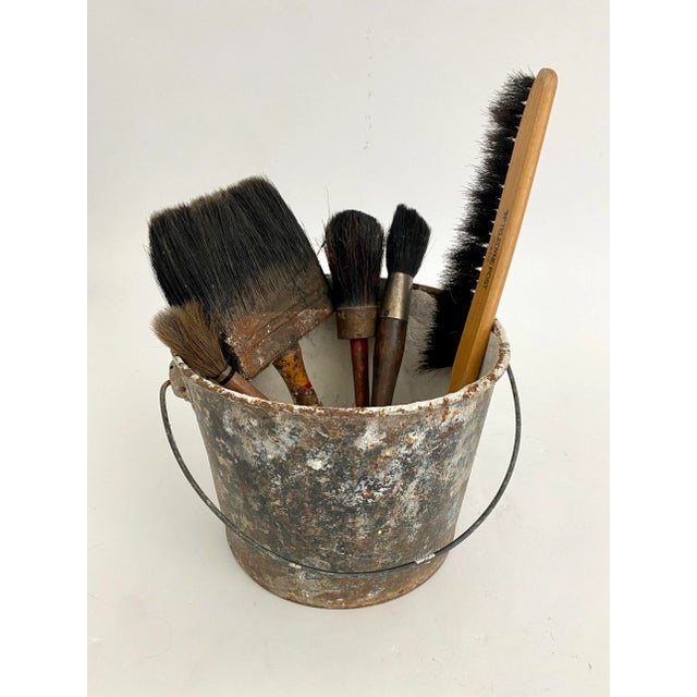 A repurposed vintage painters' pail that has such great patina and character that it had to be given new life. Insert a...