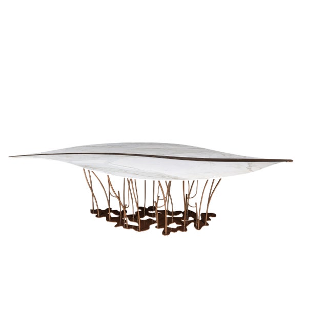 Leaf Marble Table in Calacatta & Eramosa Marble from VGnewtrend, Italy For Sale